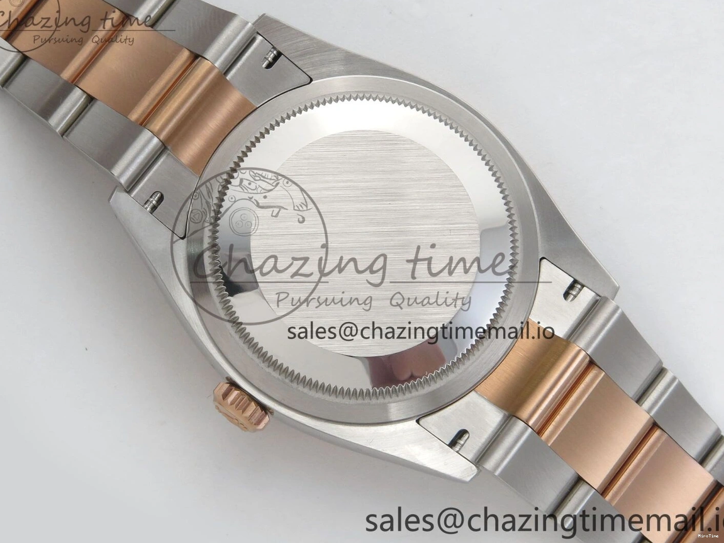 MiroTime 0426 FastDry DateJust 36 SS RG ARF 1:1 Best Edition 904L Steel White MOP Diamonds Dial on Oyster Bracelet SH 57